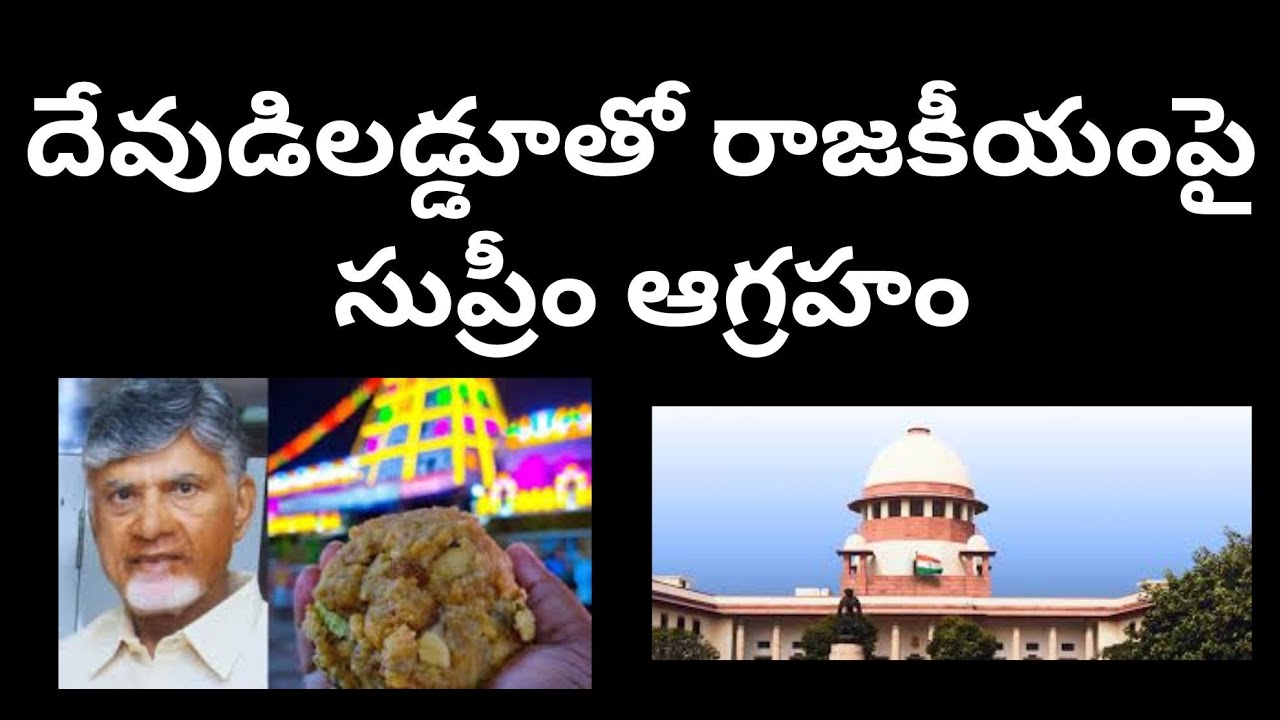 దేవుడిలడ్డూతో రాజకీయంపై  సుప్రీం ఆగ్రహం,సర్కారుపై ప్రశ్నల వర్షం?Supreme chides Babu Govt#telakapalli