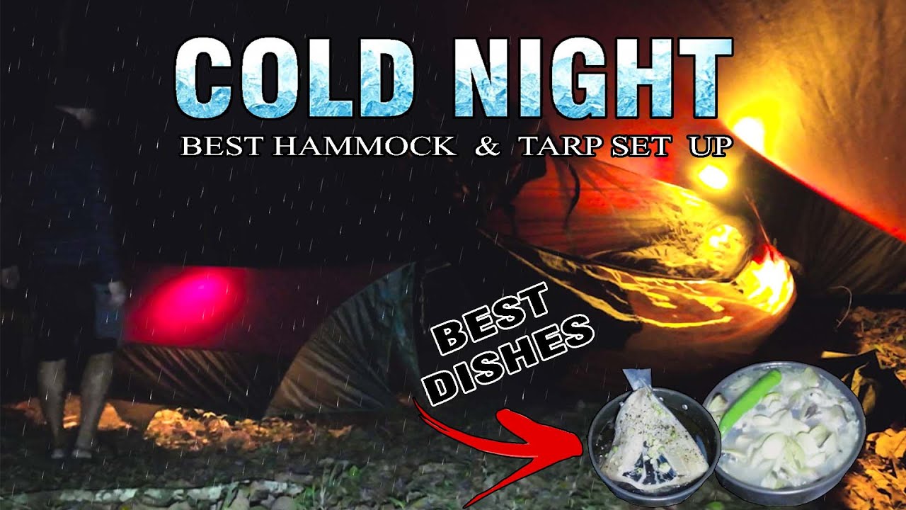 My Ultimate Cool Protection Hammock Tarp Camping Set-Up | Best Camping Dish | Relaxing Nature Sounds