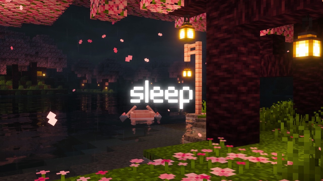 😴 time to rest - minecraft music and rain to fall asleep to  - 𝓬𝓱𝓮𝓻𝓻𝔂 𝓵𝓪𝓴𝓮