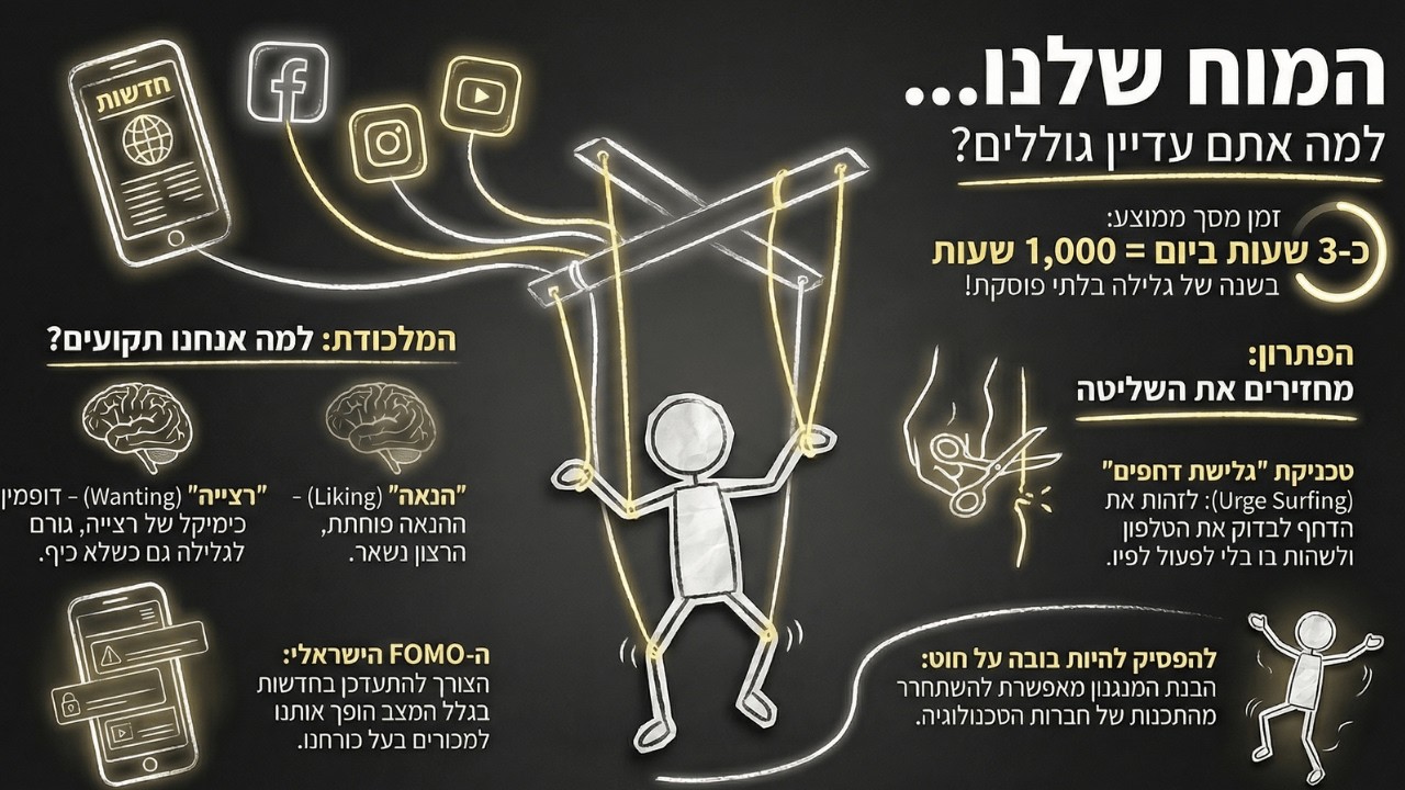 למה אתם לא מצליחים להניח את הטלפון? | מלכודת הדופמין וה-FOMO הישראלי