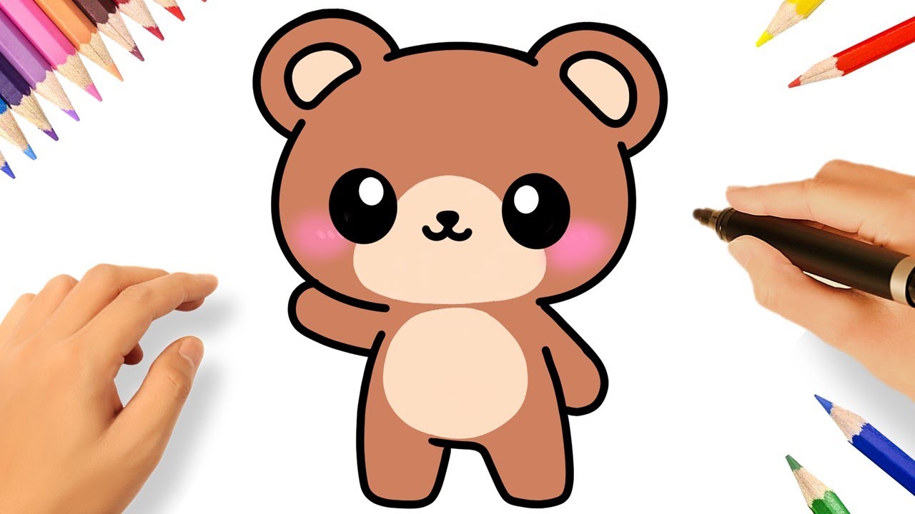 COMO DESENHAR UM URSINHO KAWAII FÁCIL 🧸