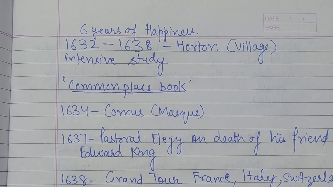 John Milton:Biography and works