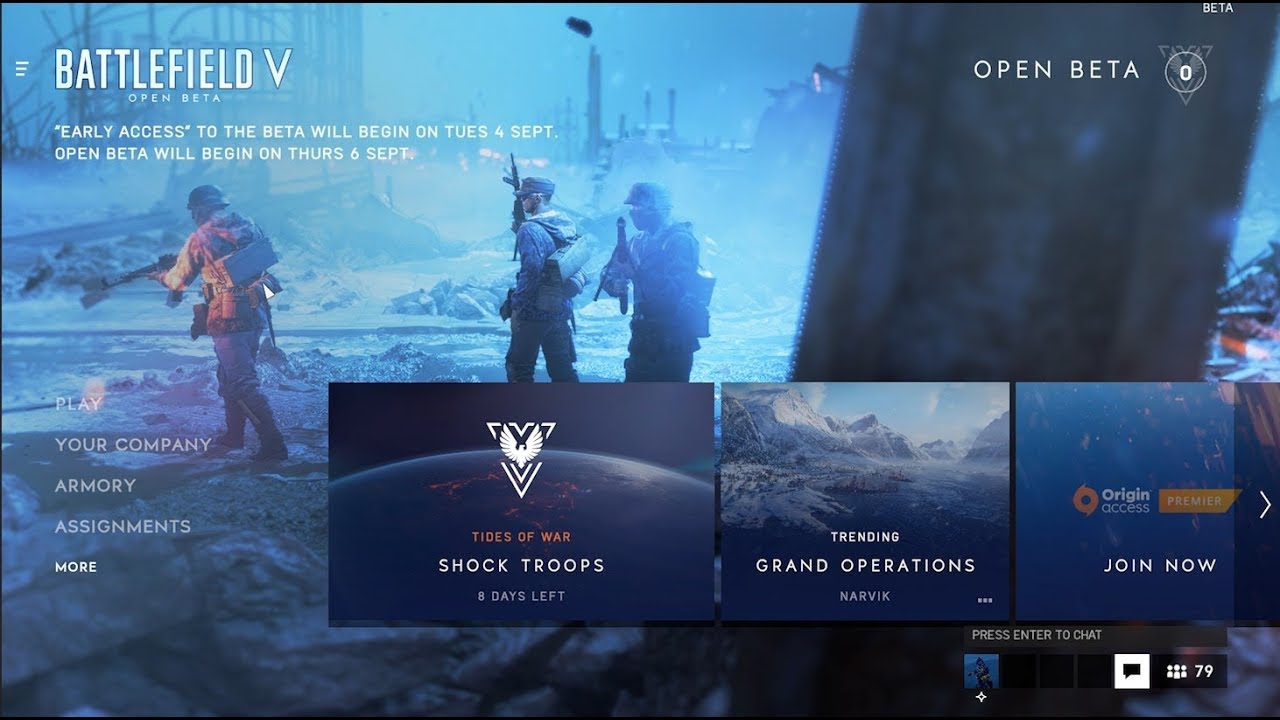 Battlefield 5 beta menu overview + new features /platoons