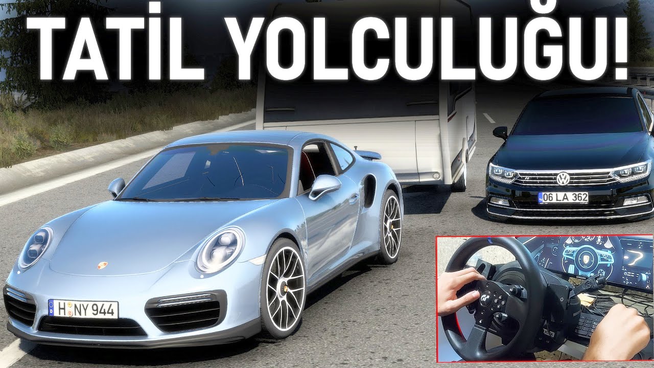 PORSCHE VE PASSAT İLE TATİL YOLCULUĞU! - PATRONUN KARAVANLARINI G&Ouml;T&Uuml;R&Uuml;YORUZ - ETS 2 Mod T300RS GT