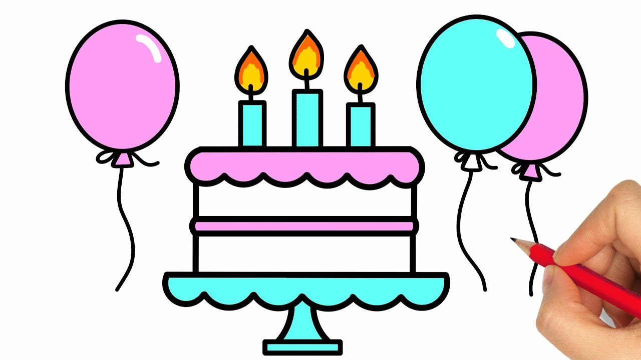 COMMENT DESSINER UN GÂTEAU D'ANNIVERSAIRE