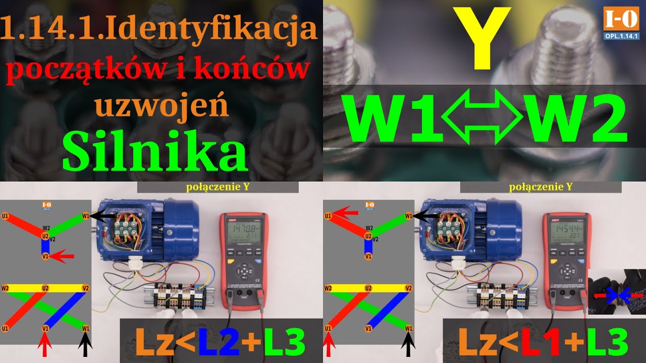 OPL.1.14.1.Identyfikacja początków i końców uzwojeń silnika