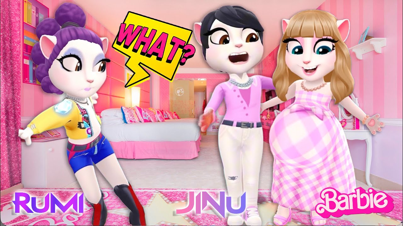 My talking Angela 2 | Pregnant Barbie with Jinu МVs Rumi | new update😘| 💋cosplay