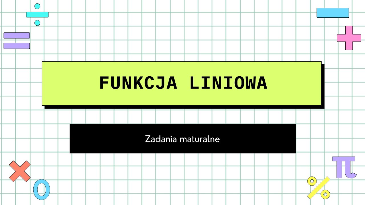 Plan Matura 2026: Funkcja liniowa
