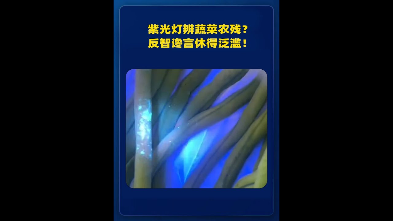 紫光灯辨蔬菜农残？反智谗言休得泛滥！ #紫光灯 #蔬菜 #辟谣