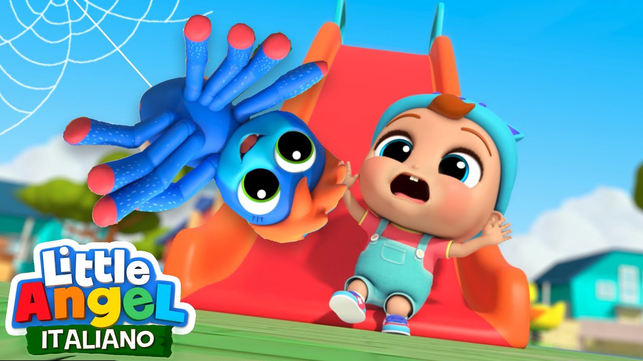 Guarda, Un Ragnetto Sullo Scivolo 🙄💙 Cartoni Animati & Canzoni Bambini | Little Angel Italiano