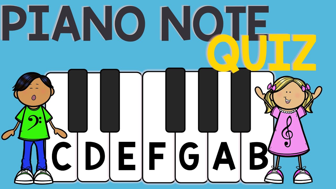 PIANO KEY QUIZ on the notes CDE FGAB | Beginner Preschool Piano for Kids