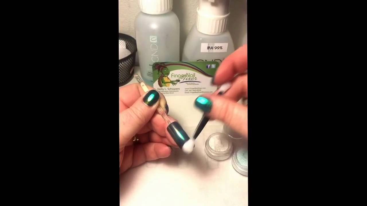 CND Shellac with Chrome Powder!!