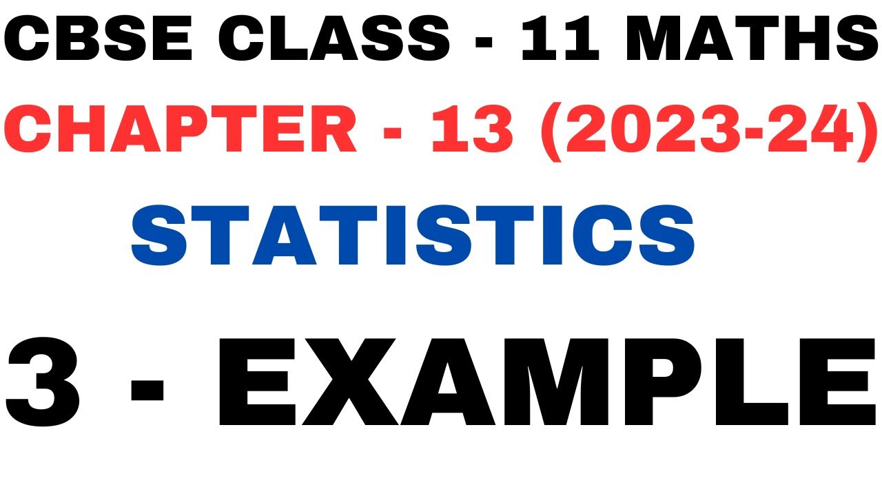 3 Example l Mean Deviation l Chapter 13 l Statistics l example3 Class 11th Maths l NEW NCERT 2023-24