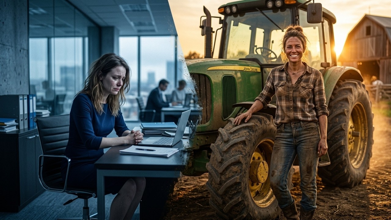 After Divorce, She Went to a Failing Farm Nobody Wanted and Built a New Life With a Old Tractor.