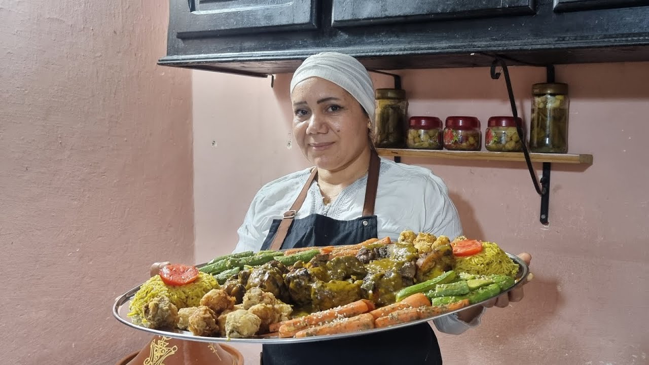 شاركت معاكم طبق اللحم بالبرقوق مرافق بالخضرة 🥩😍#مربوحة #الاكل المغربي 