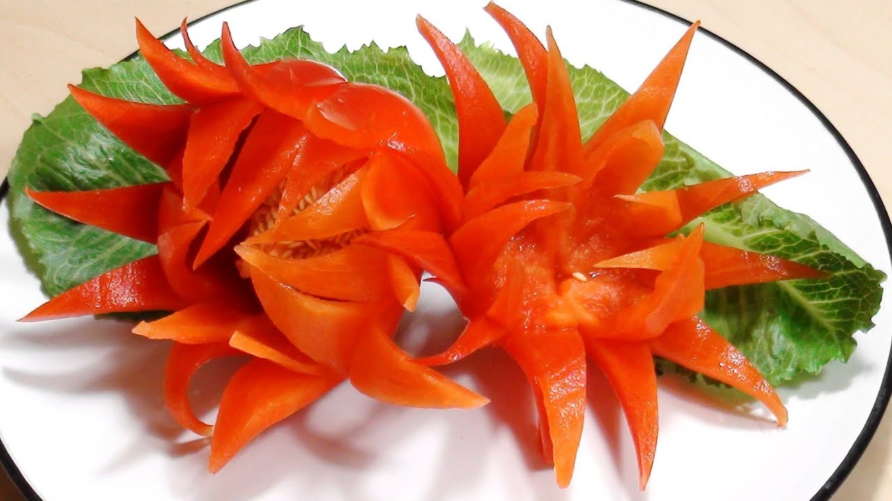 #007 Kurs carvingu za darmo - kwiat z papryki / Free carving course - pepper flower