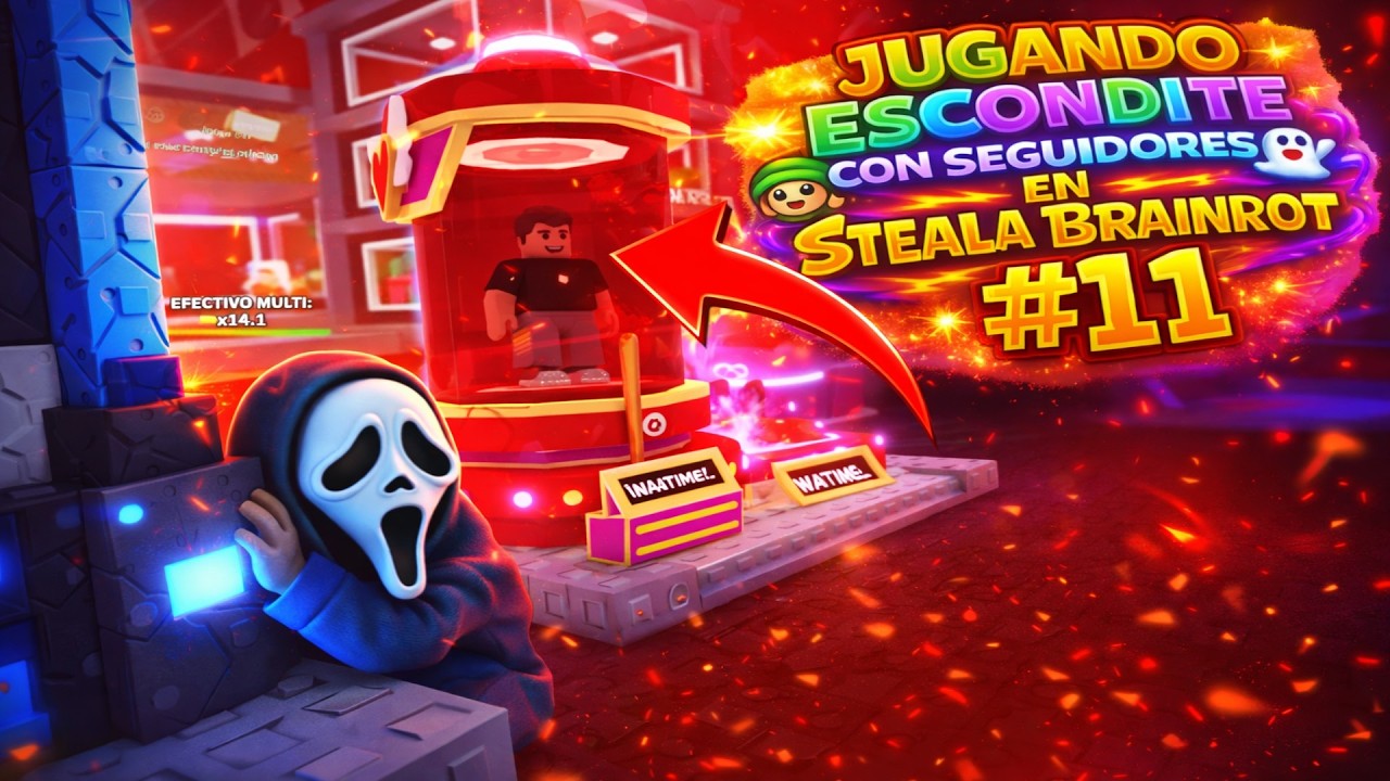JUGANDO ESCONDITE CON SEGUIDORES EN STEAL A BRAINROT - P11 #roblox #robaunbrainrot