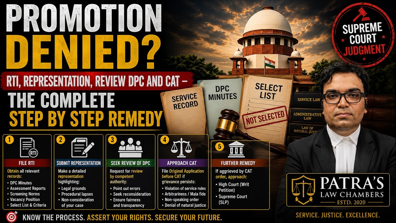 Promotion Denied? RTI, Representation, Review DPC and CAT &mdash; The Complete Step by Step Remedy!!