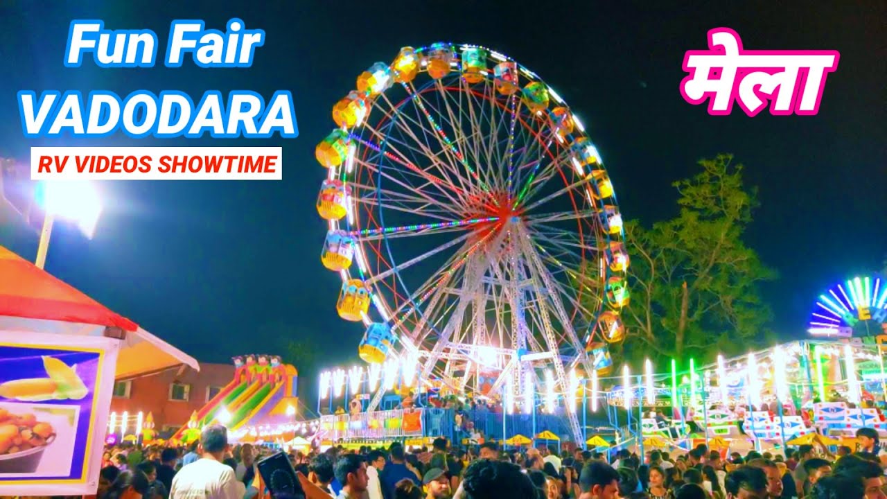 VADODARA Fun Fair Park Tibetan Market, Indian Mela, Giant Ferris Wheel, Dragon Train, Jhula, Rides