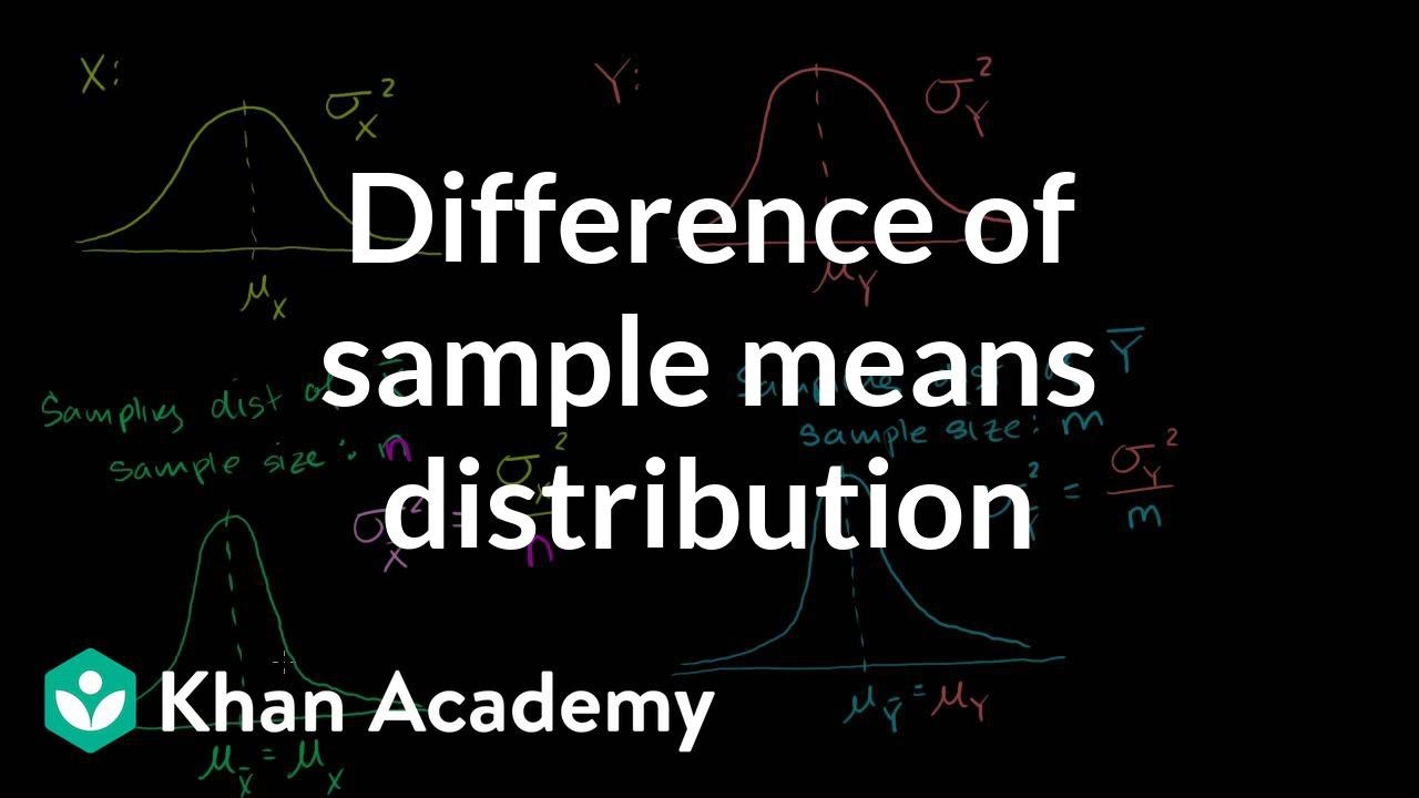 Difference of sample means distribution | Probability and Statistics | Khan Academy