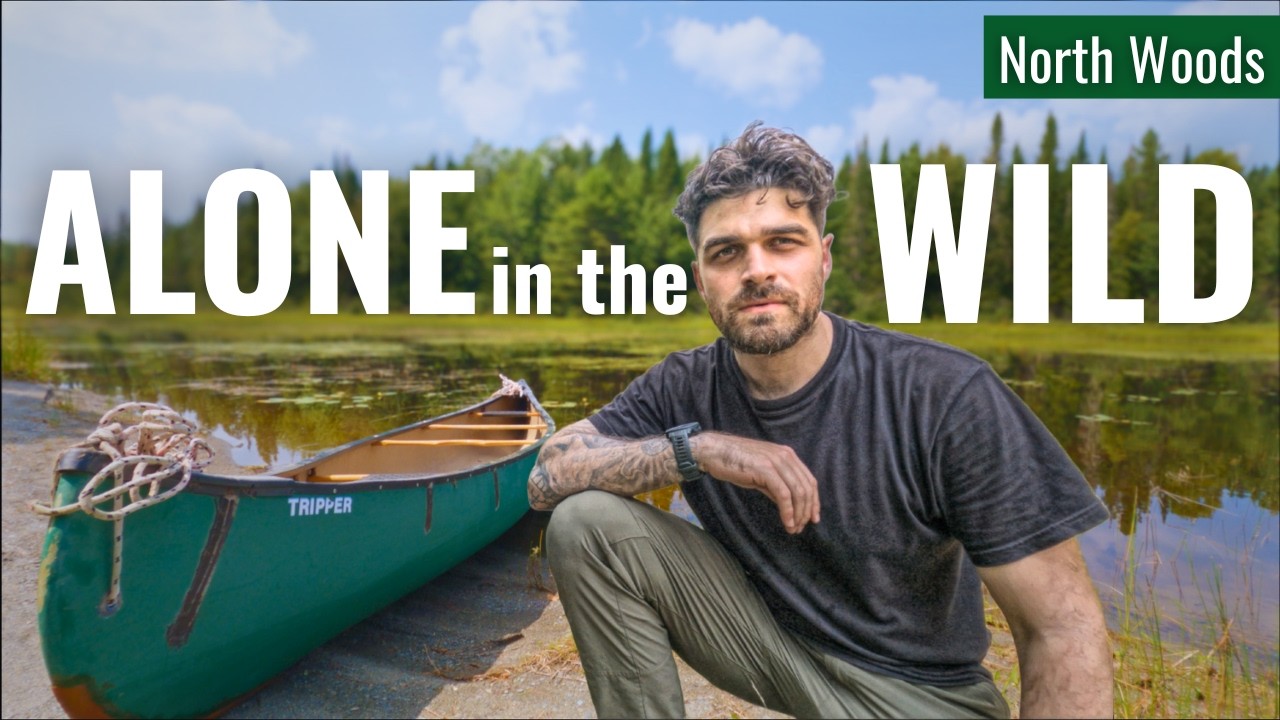 3 Days Alone in Remote North Woods | Canoe Camping & Fishing