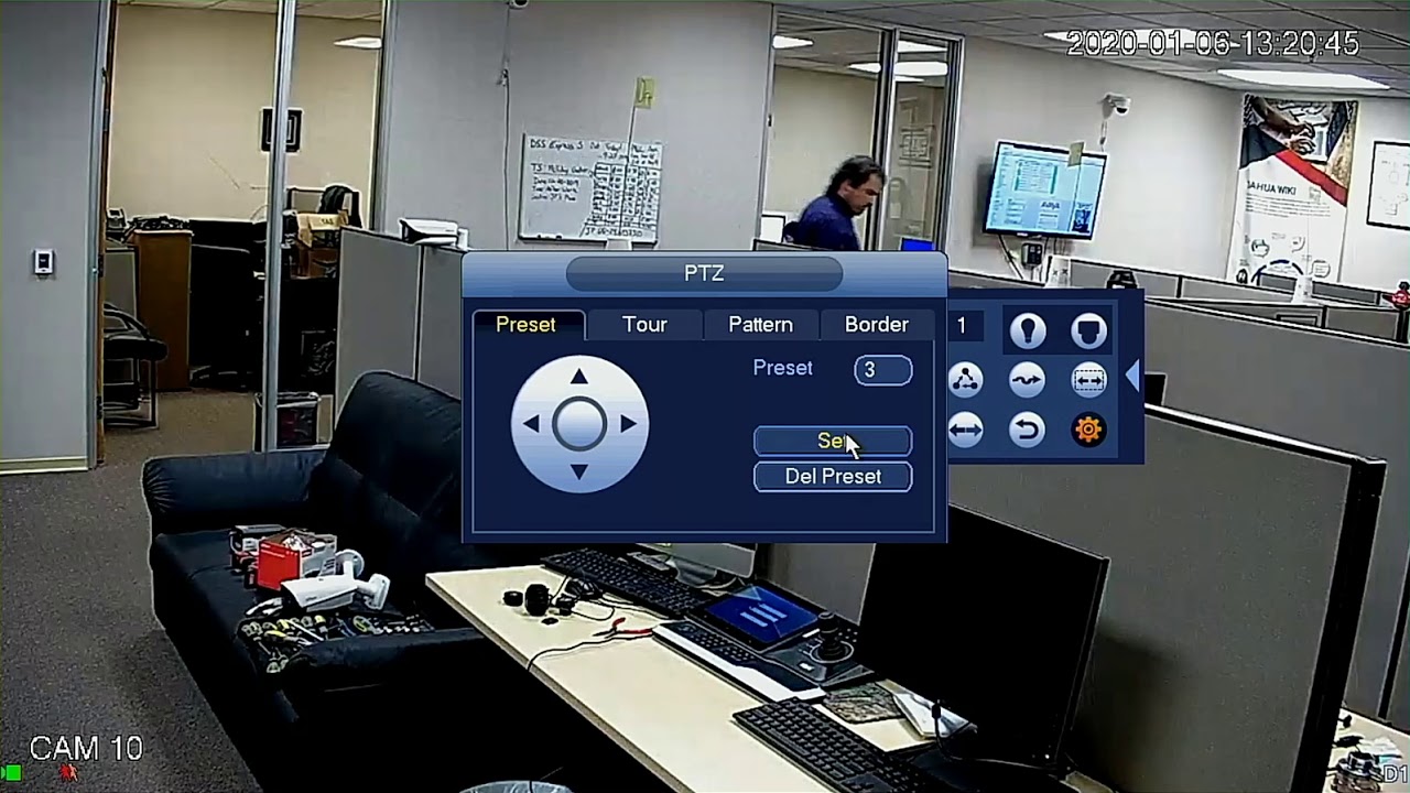 Old SystemUI PTZ Preset Setup