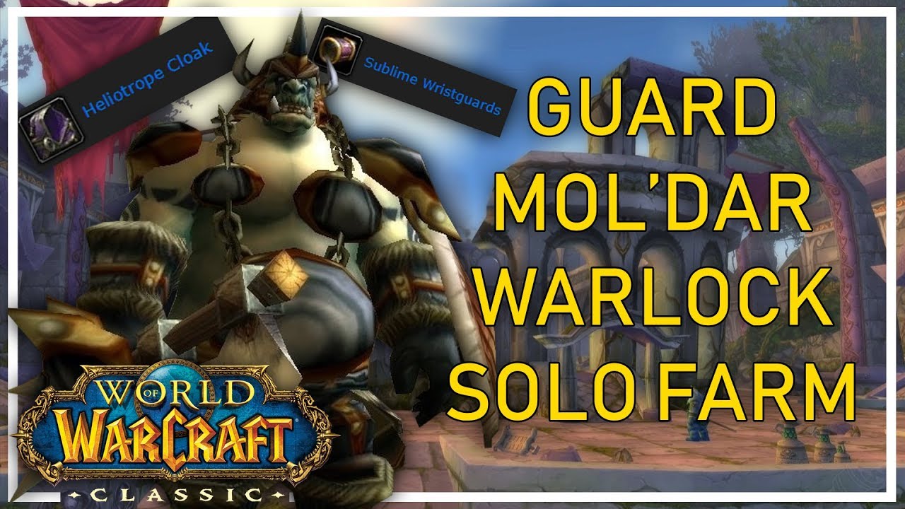 Classic WoW Warlock Solo Farm Guard Mol'Dar (Dire Maul North) Guide
