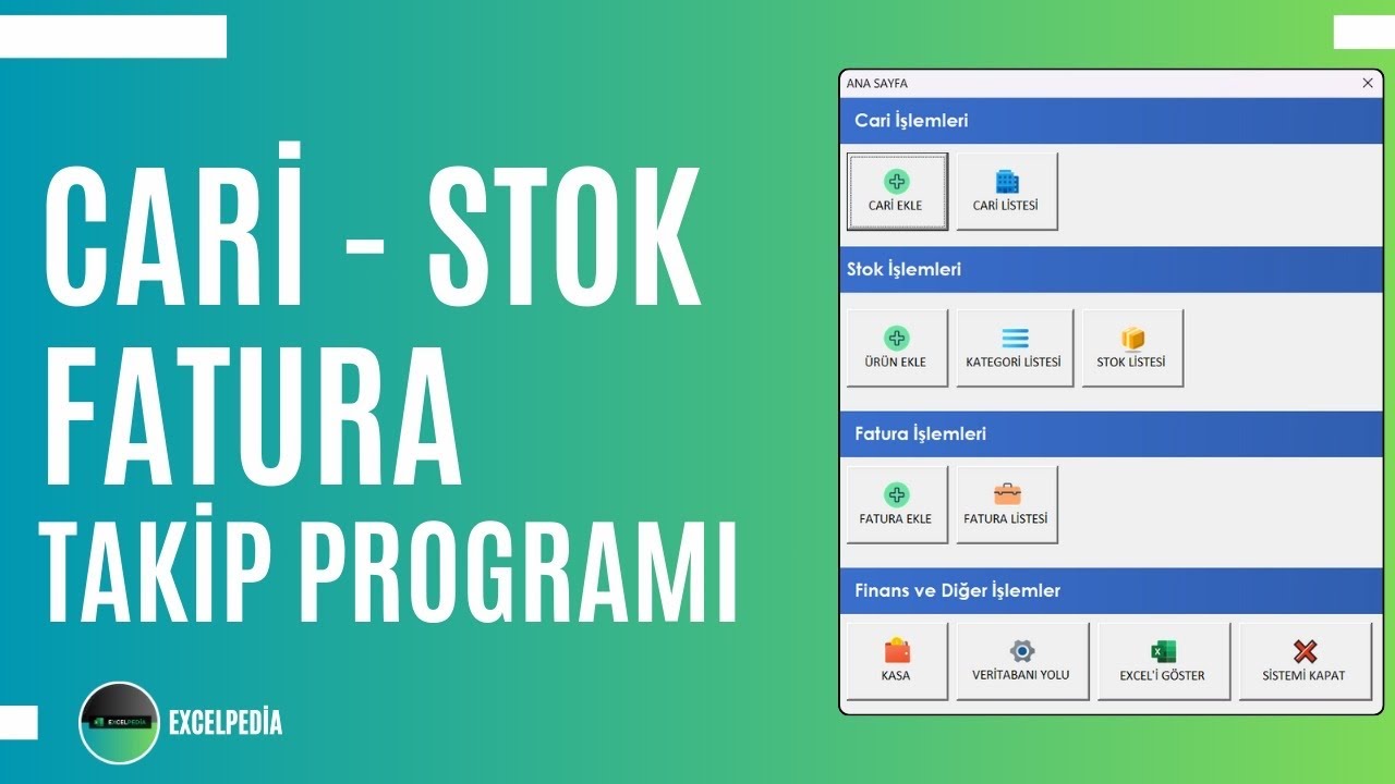 VBA Userform - Cari -Stok Takip Programı Tanıtımı