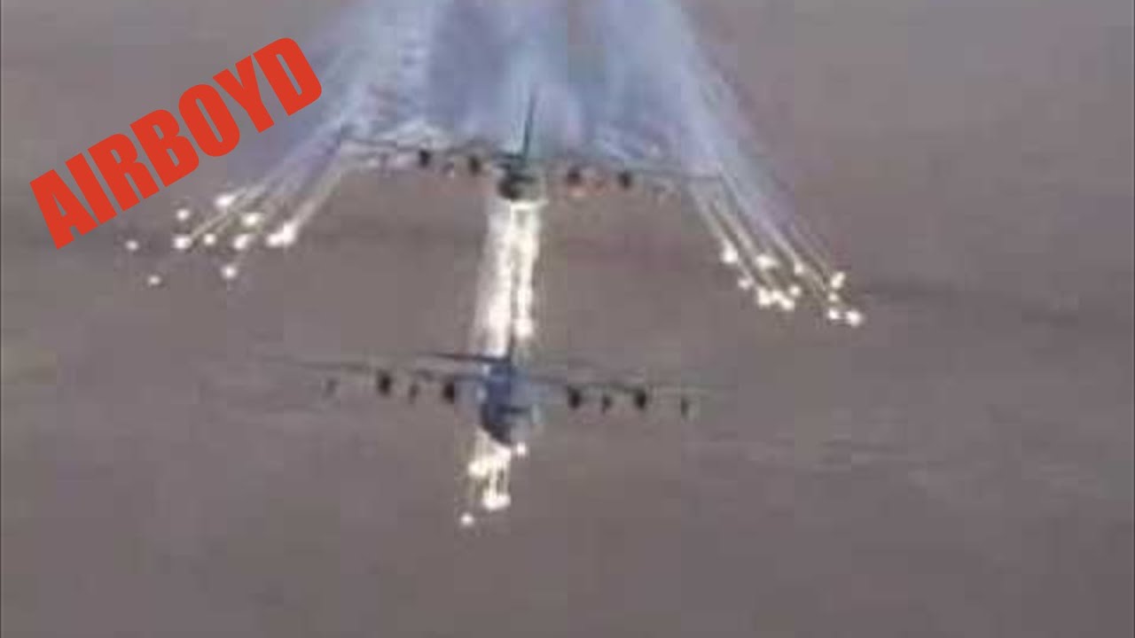 Two C-130 Angel Wing Flares