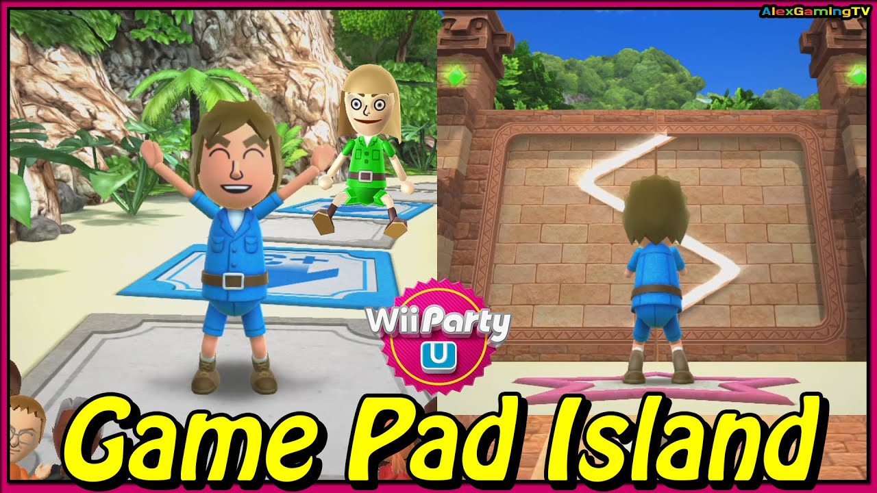 Wii Party U - Game Pad Island🎵 ( Eng Sub )  2 Player Alex Vs Gabi