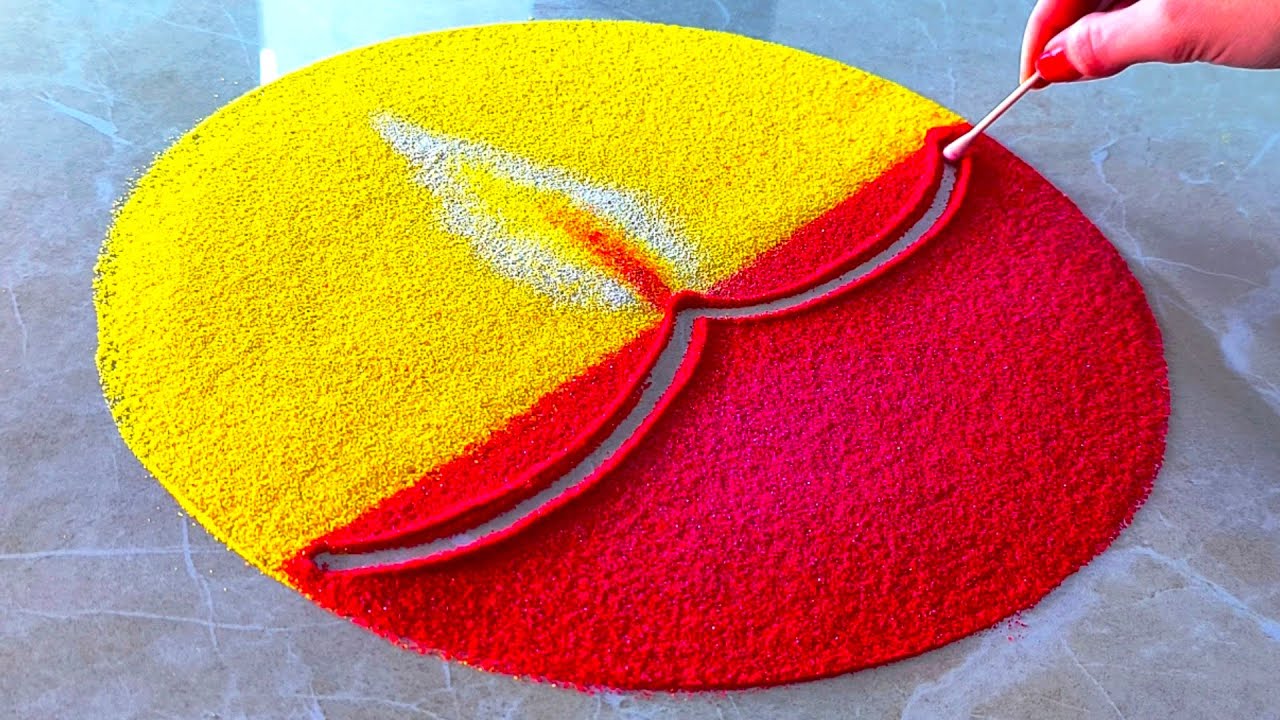 Diwali Special Diya 🪔/Lakshmi charan 👣/Lotus 🪷 and Swastika rangoli design/Easy Happy Diwali rangoli