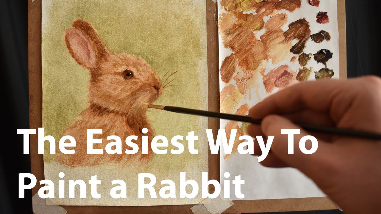Easy Rabbit Painting Step by Step Tutorial Painting Fur