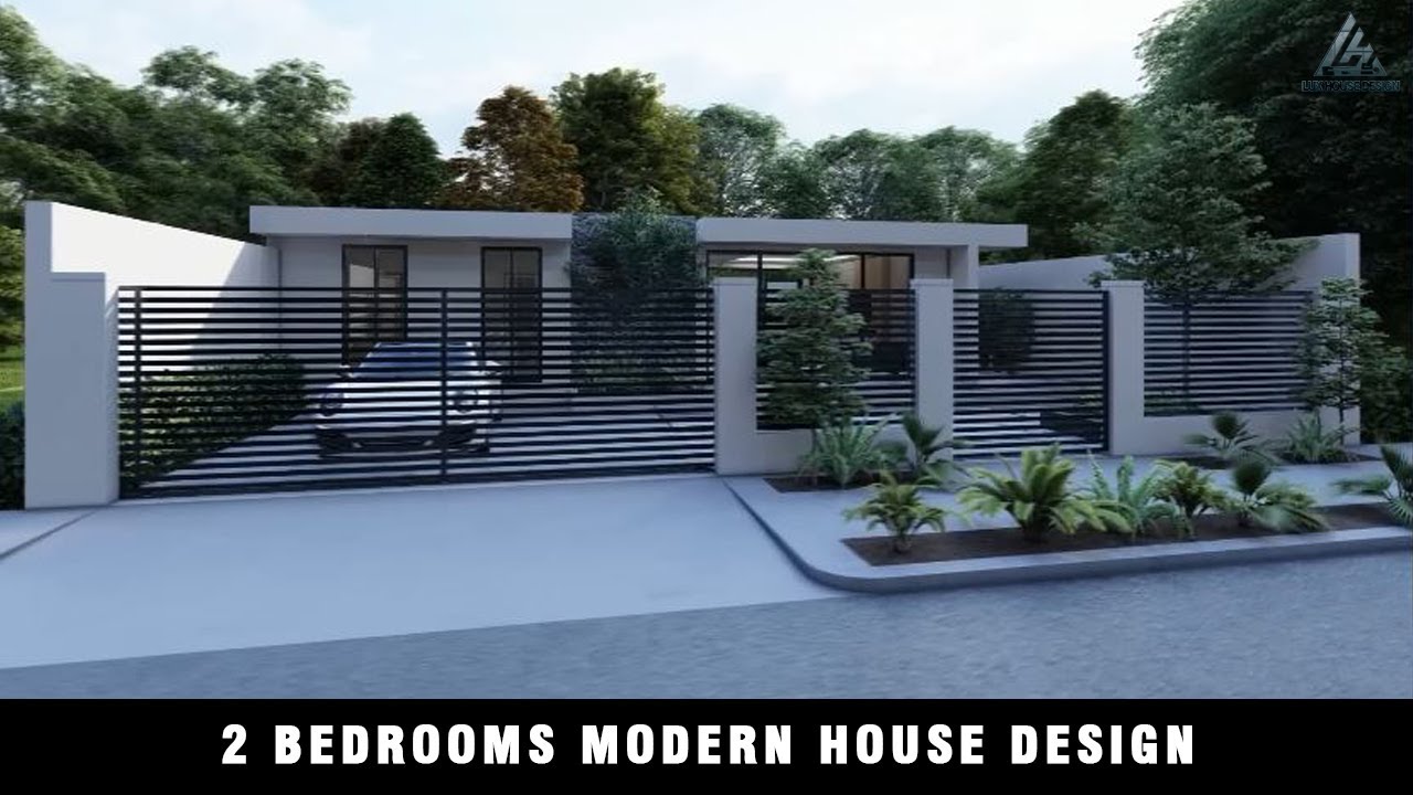 2 BEDROOMS MODERN HOUSE DESIGN - 10m x 12m
