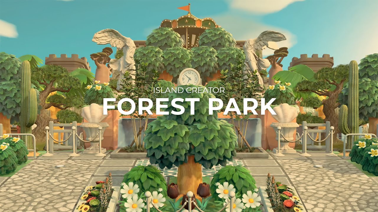 II모동숲 섬 크리에이터II 숲 속 공원과 어우러진 마을🎠🏡 : Animal Crossing New Horizons (acnh speed build)