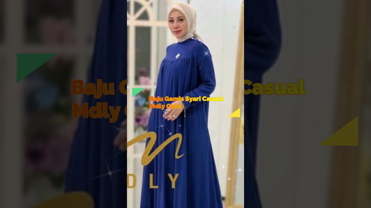 Baju Gamis Syari Casual Mdly Gold Audina Dress Terbaru 2023 #gamis #shorts
