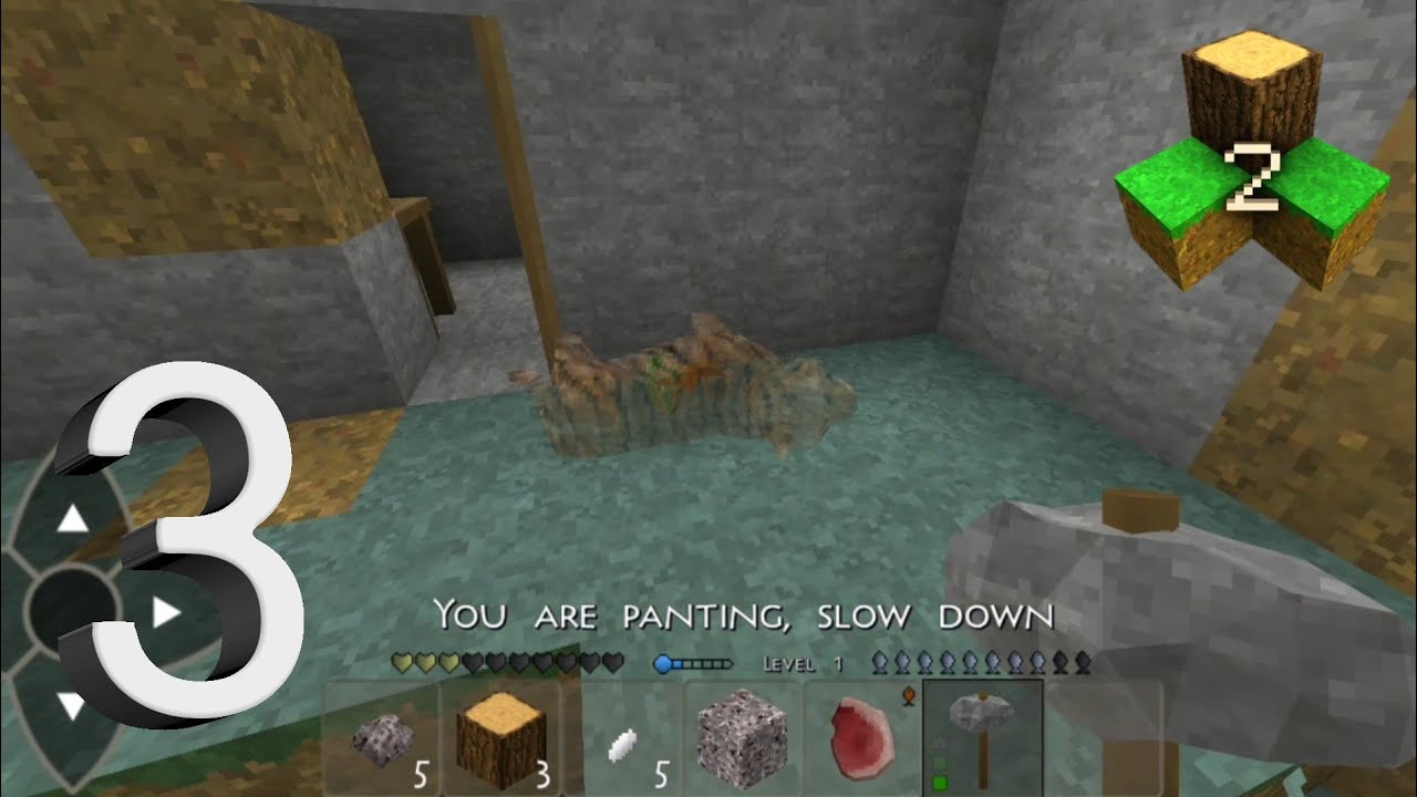 Day 3 in Survivalcraft 2 - The tiger resting-