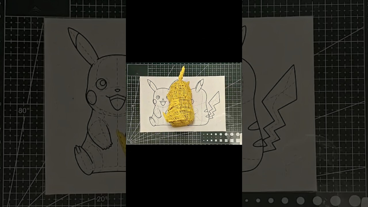 3D Pen Pikachu Sculpture &ndash; Step by Step 🖊️⚡(Part 1) #3dpen #Shorts #pikachu #pokemon