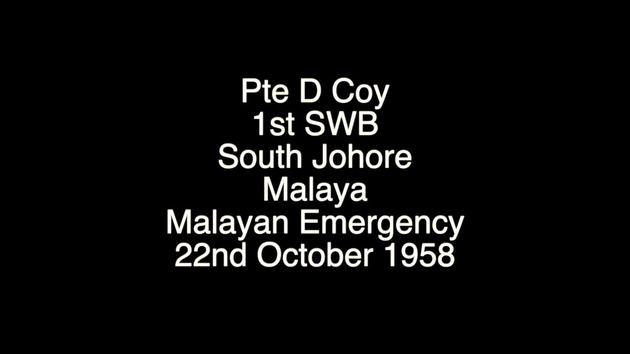 A Private D Company 1st South Wales Borderers Malayan Emergency 1958