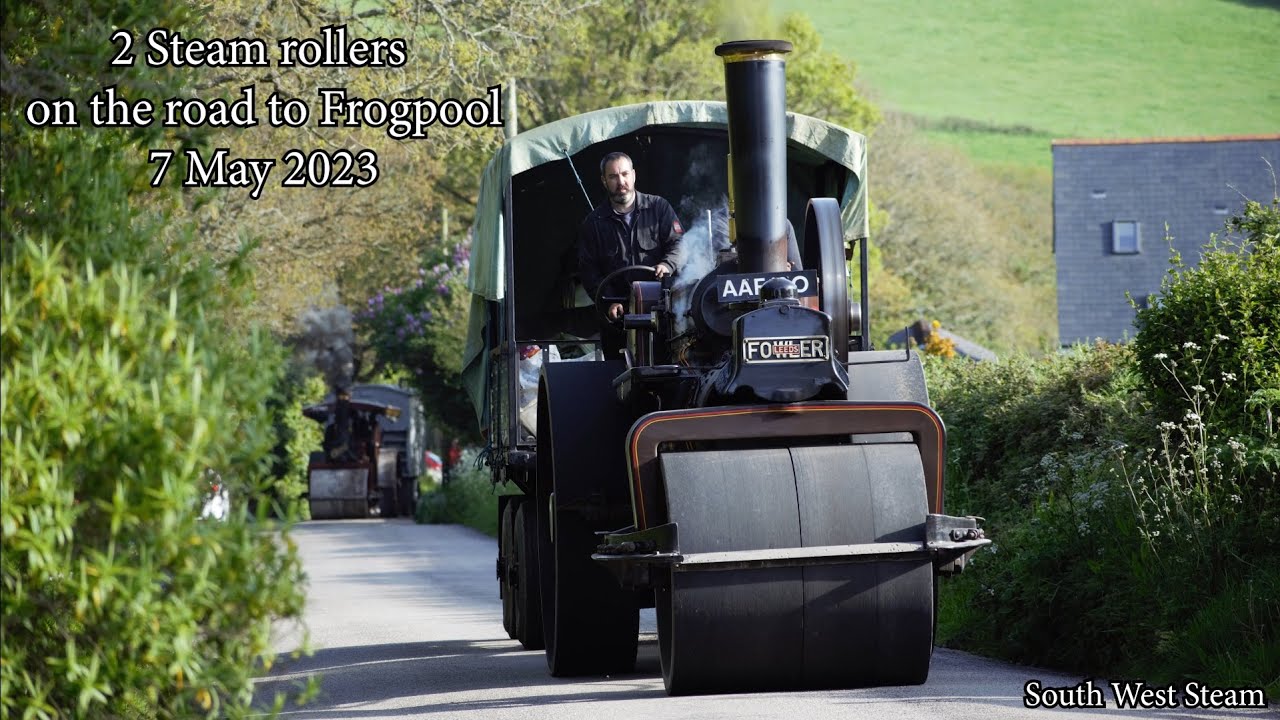 2 Steam rollers on the road to Frogpool 7 May 2023