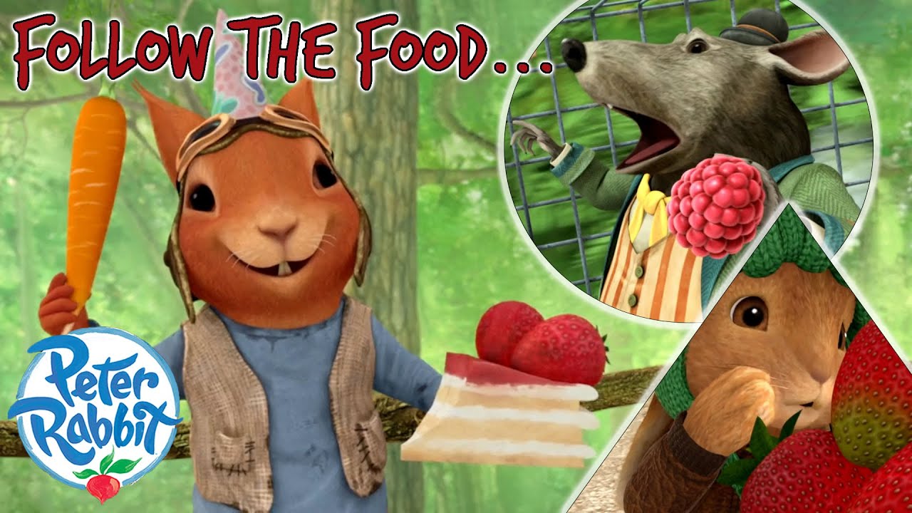 @OfficialPeterRabbit  - Follow The FOOD! 🍰 🍓🥕🍎 |  30+ Minutes Compilation | Cartoons For Kids