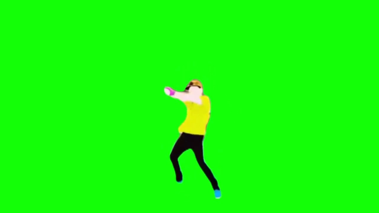 Just dance machine twerk extraction green screen and free pictos