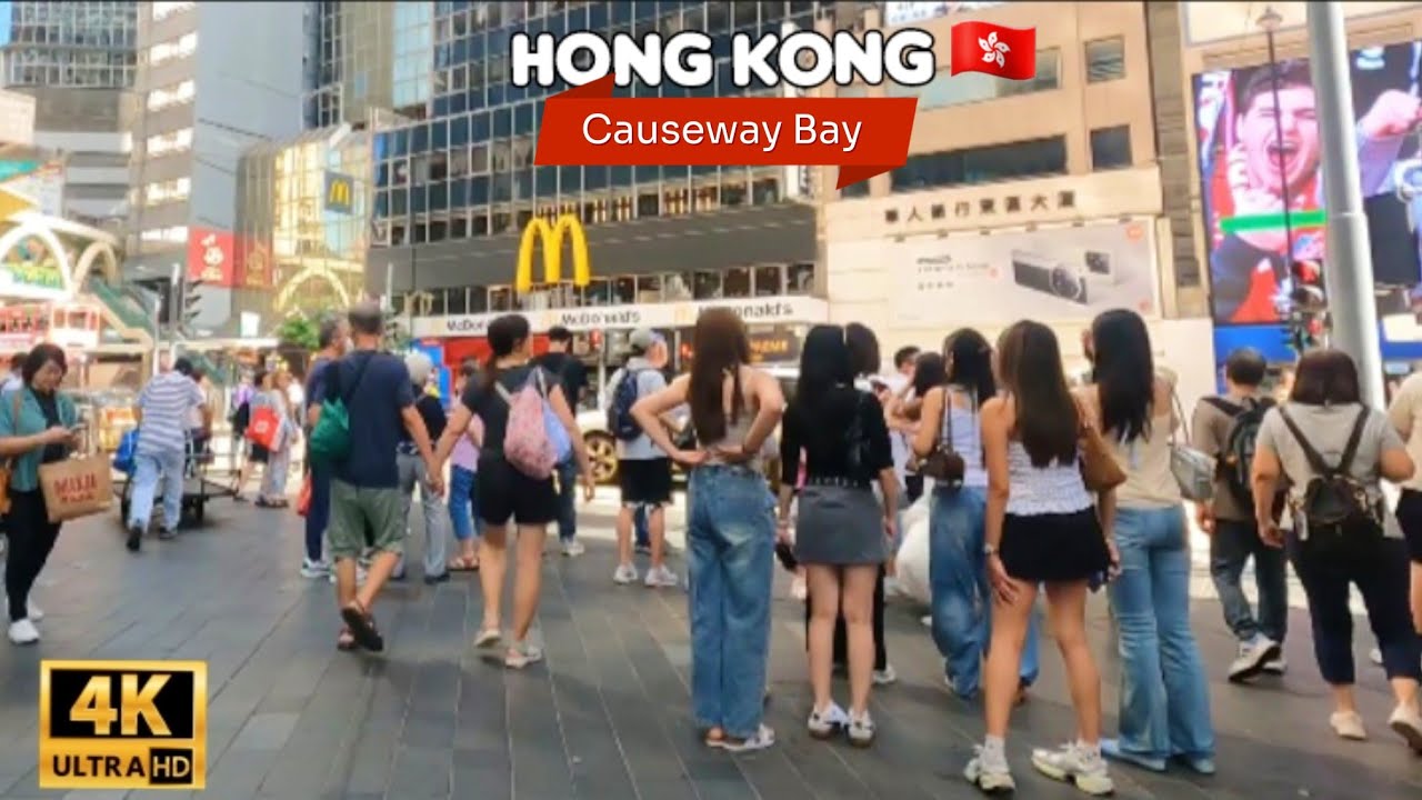 🇭🇰 Causeway bay Hong Kong  4k Walking Tour July 2025