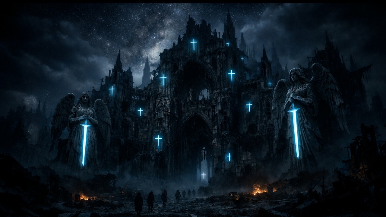 Dark Ambient for Sleep † 3 Hours 🏛 The Cathedral at the Edge of Mist [Dark Fantasy Ambient] F0022