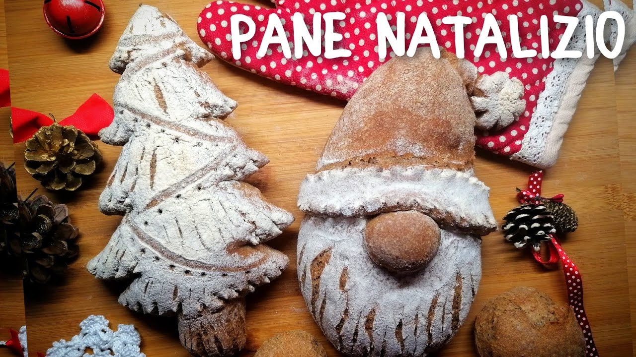 PANE di NATALE, CHRISTMAS BREAD, Albero, gnomo, Babbo Natale