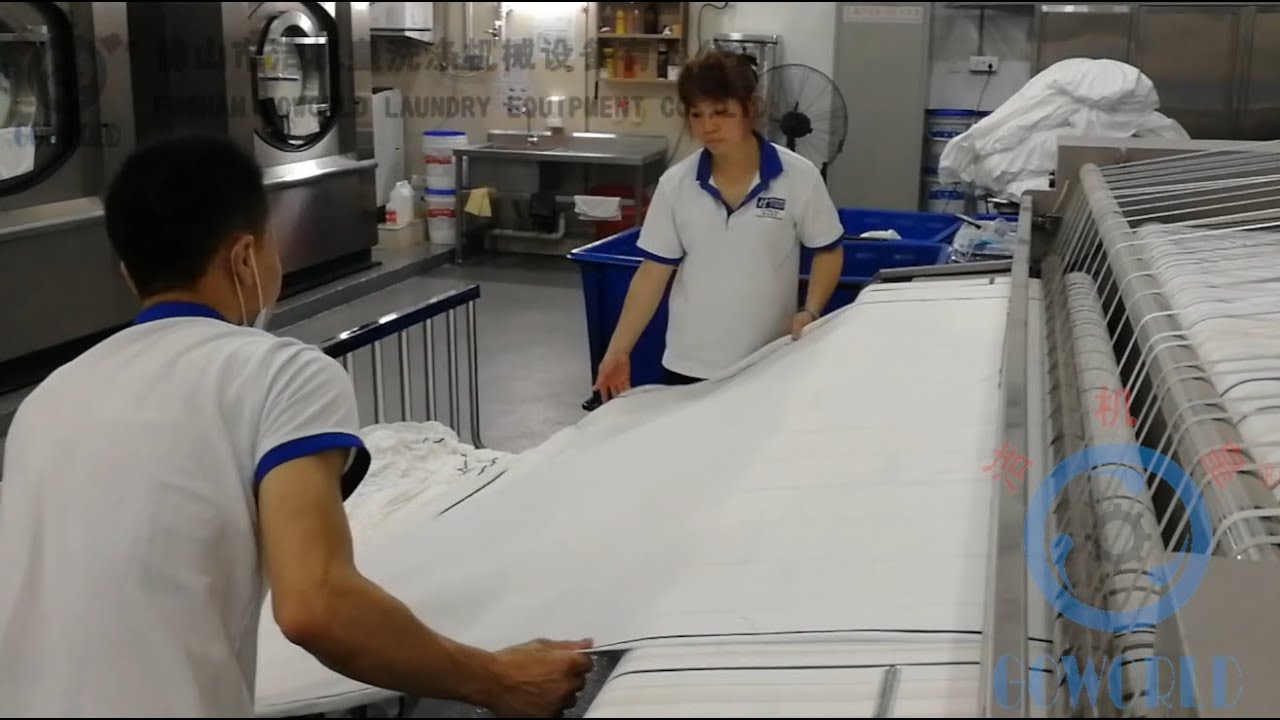 Ironing machine for hotel, hospital---operation guide