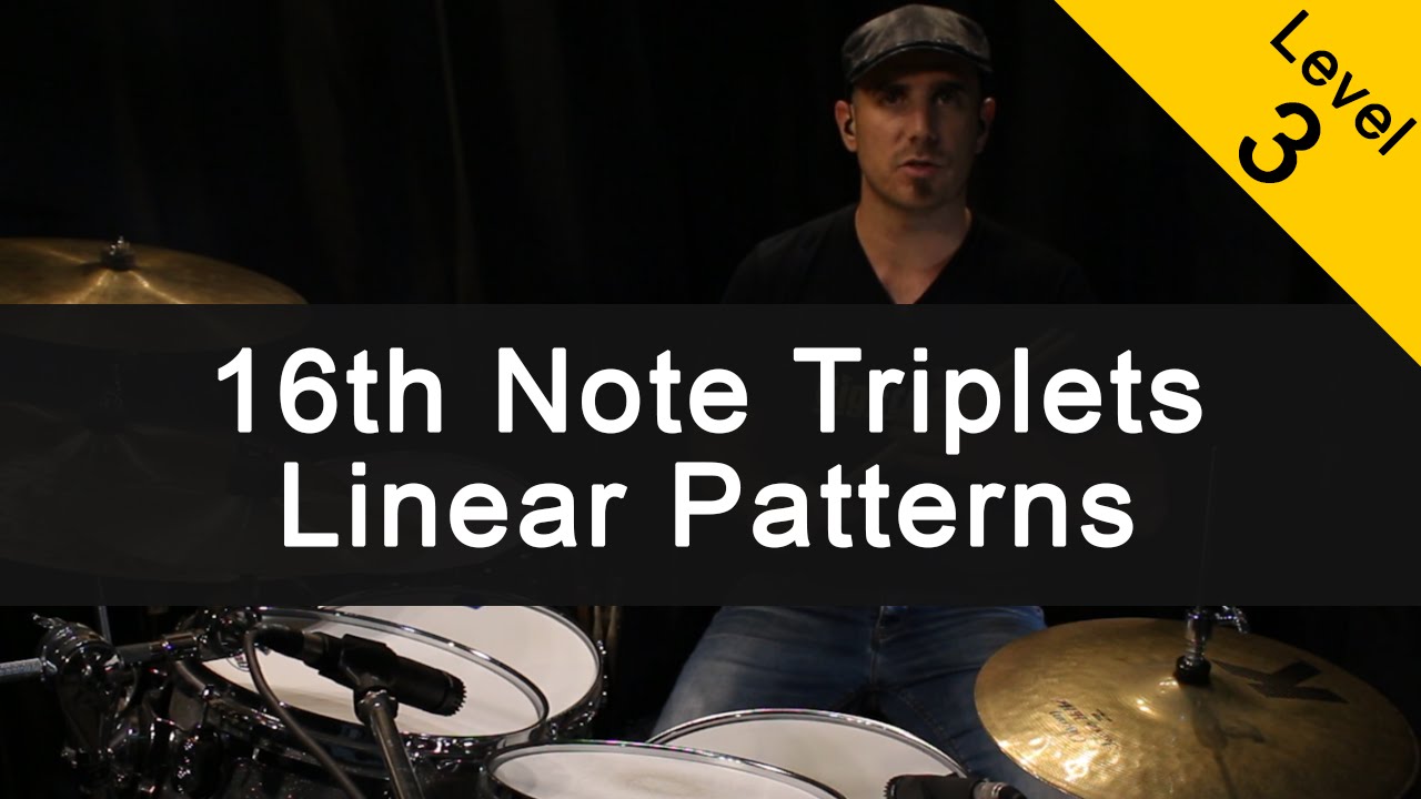 [FUNK] 16th Note Triplets Linear Patterns Drum Lesson [Intermediate]
