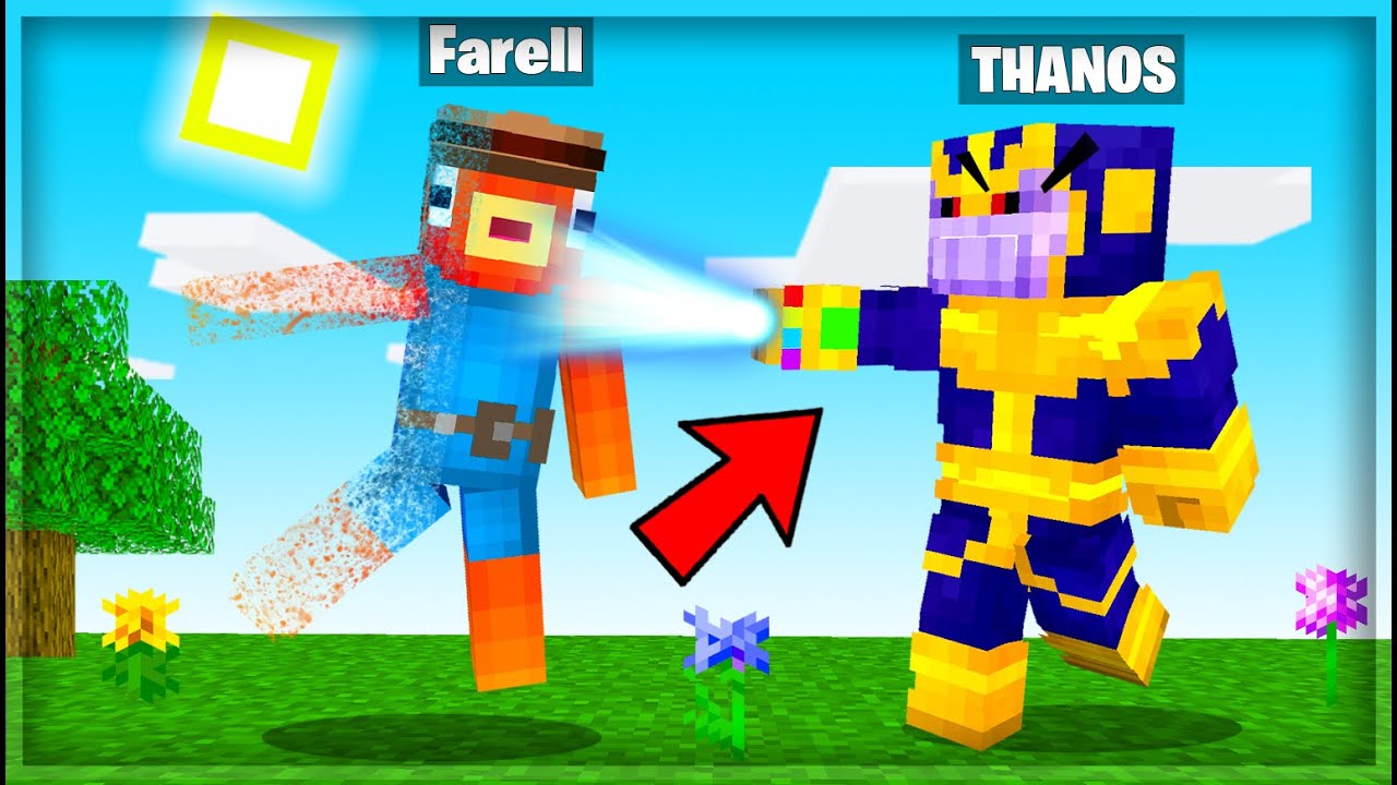 Minecraft, but WE PLAY AS THANOS! (I found the Infinity Gauntlets!)