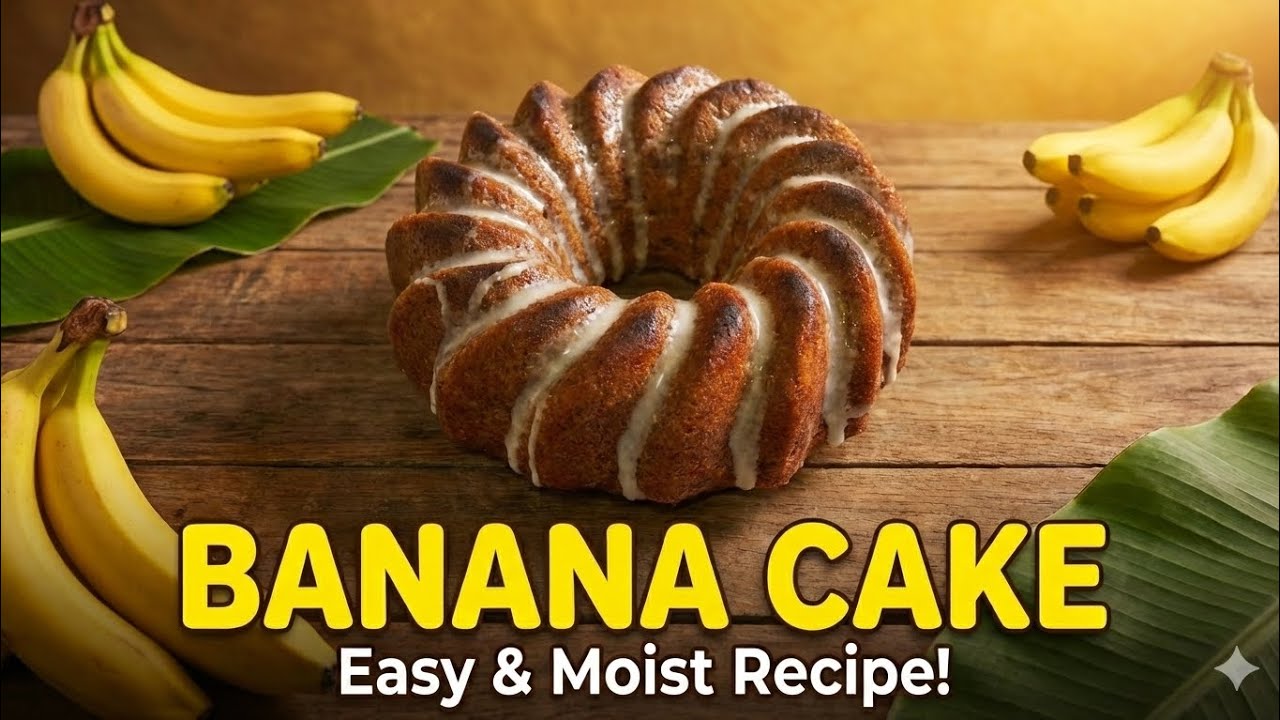 කෙසෙල් ගෙඩි 2න් රස වෑහෙන කෙසෙල් කේක් - Delicious banana cake made with 2 bananas