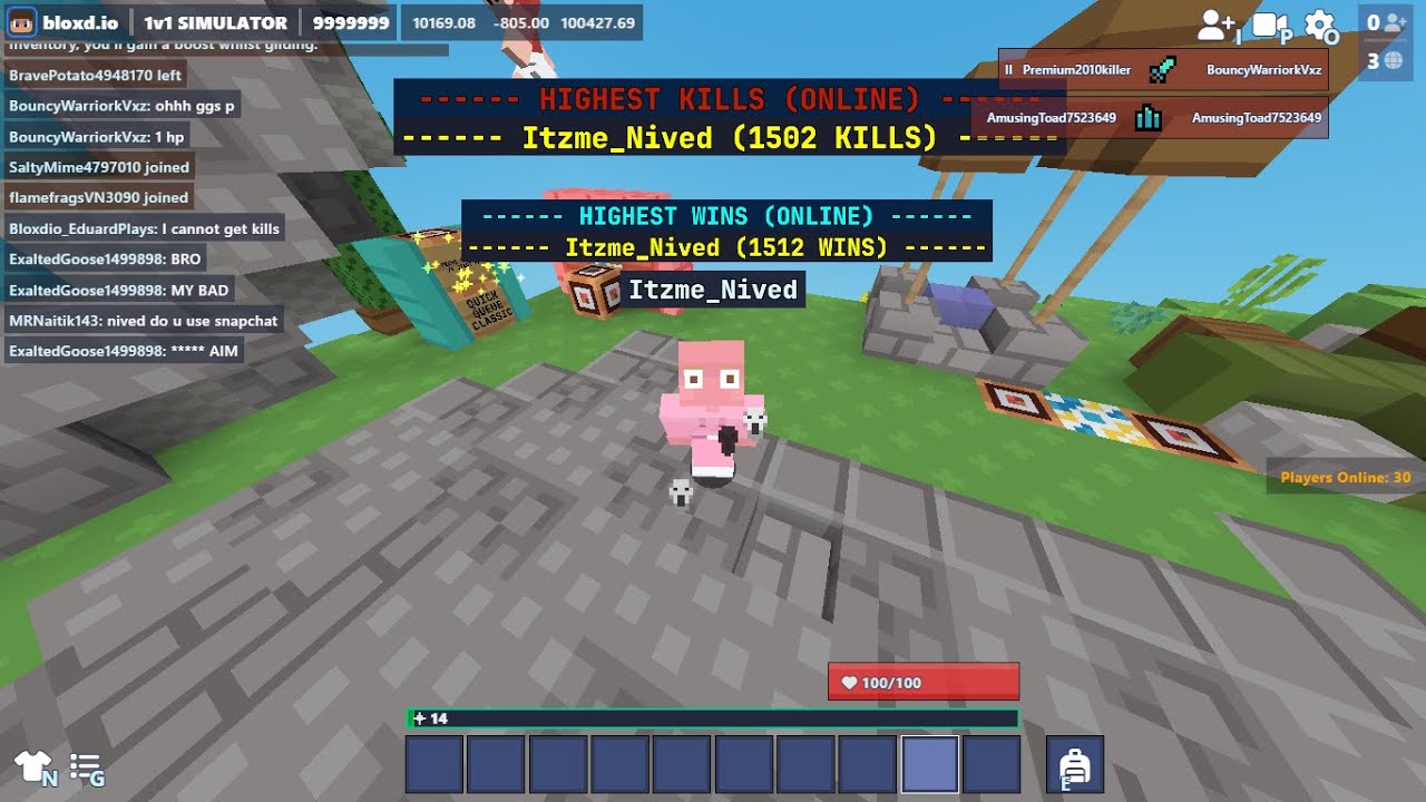 Chilling in 1v1 Simulator after the bug fix. There are too many exploiter!!!