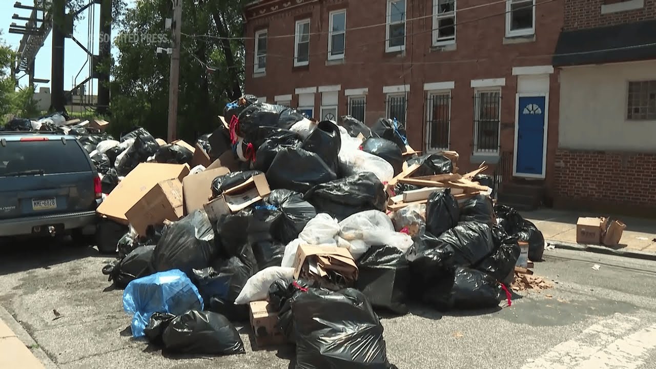 Trash piling up on day 3 of city workers' strike in Philadelphia